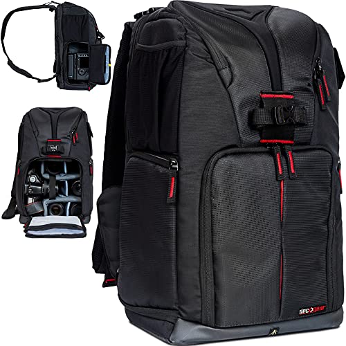 Deco Gear DSLR Camera Backpack, Customizable Compartments for Cameras, Lenses, Accessories & Laptop, Weather Protective, Perfect for Canon Nikon & Sony Photographers (Can Also Turn Into Sling Bag)