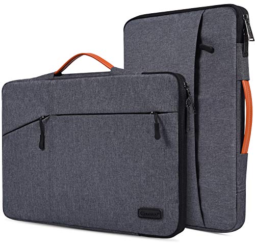 14 Inch Laptop Sleeve Briefcase for HP Chromebook 14/Pavilion x360/EliteBook, Lenovo Flex 14/Yoga 7i 9i C940/ideaPad 14, ASUS Flip Chromebook 14, Dell Inspiron 14 Waterproof Computer Bag -SpaceGrey