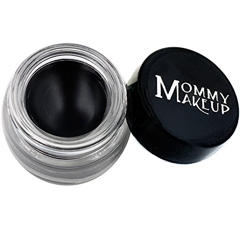 Mommy Makeup Stay Put Gel Eyeliner with Semi-Permanent Micropigments | Waterproof, Smudge Proof, Long Wearing, & Paraben Free Cream Eyeliner For A More Lined & Defined Eye | Black Beauty (Pure Black)