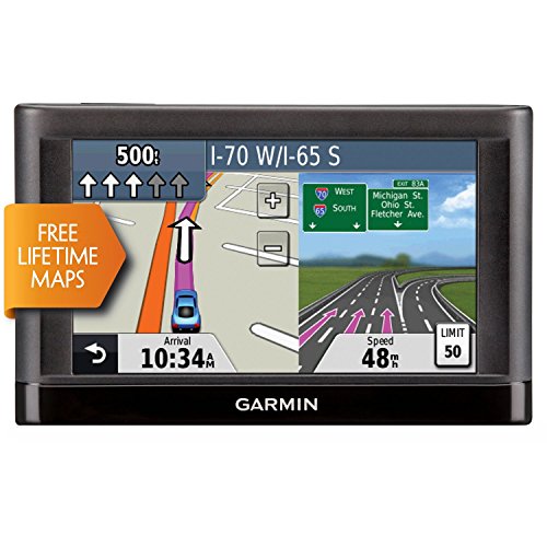 Garmin Nuvi 55LM 5' Touchscreen Car Sat Navigation GPS w/Lifetime Maps 0119-801 (Renewed)