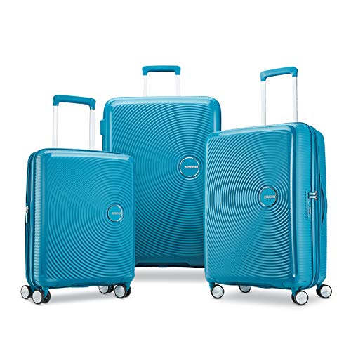 AMERICAN TOURISTER Curio Hardside Luggage with Spinner Wheels, Biscaye Blue, 3-Piece Set (20/25/29)