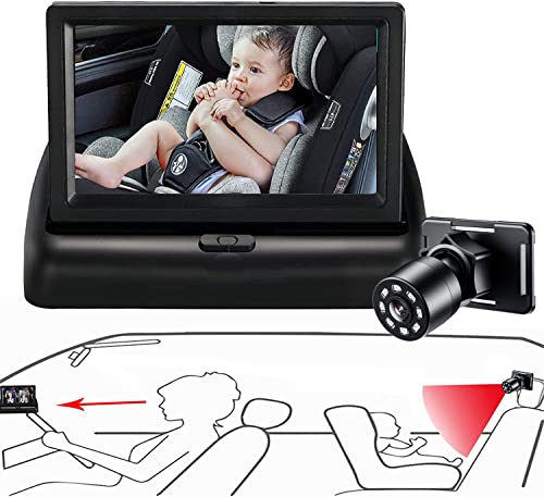 Itomoro Baby Car Mirror, View Infant in Rear Facing Seat with Wide Crystal Clear View,Camera Aimed at Baby-Easily to Observe The Baby's Every Move