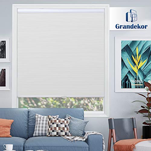 Grandekor Custom Blackout Windows Shades, Cordless Cellular Blinds for Home Bedroom & Office Windows