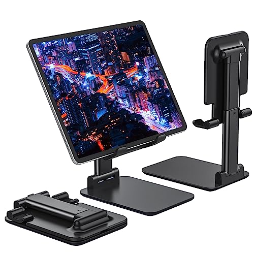 Anozer Tablet Stand Foldable & Adjustable, Portable Monitor Stand 5.55 * 3.94' Wide, Fit for iPad Holder Stand Compatible with iPad Pro 11, 12.9/for iPad 10.9; Surface Pro; Portable Monitor 4.7-15.6'