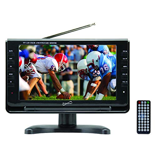 SuperSonic SC-499 Portable Widescreen LCD Display with Digital TV Tuner, USB/SD Inputs and AC/DC Compatible for RVs, 9-Inch
