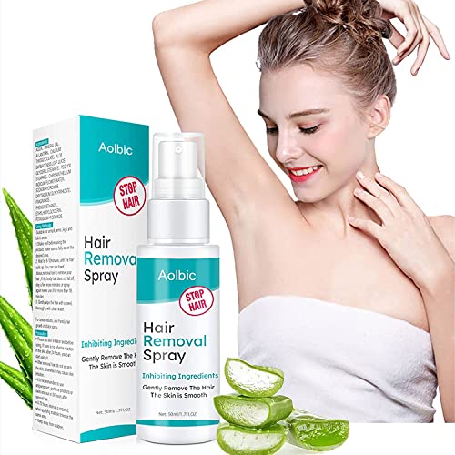 Hair Growth Inhibitor Spray, Hair Stop Growth Spray,Hair Removal Cream and Hair Inhibitor,Newest Formula with Aloe Vera & Vitamin E, Non-Irritating Painless Depilatory Cream,Friendly for Women and Men