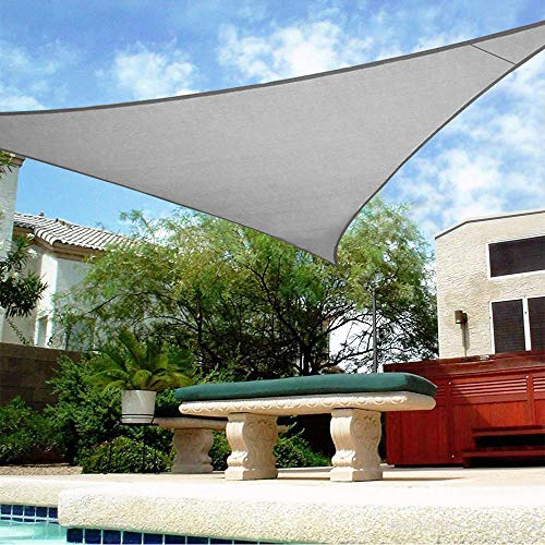 Shade&Beyond 16'x16'x16' Sun Shade Sail Triangle Canopy Light Grey Outdoor UV Sunshade Sail for Patio Yard Backyard Garden Lawn, (We Make Custom Size)
