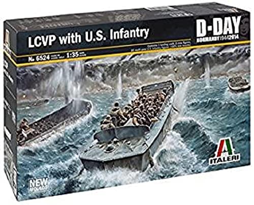 Italeri Models Lcvp with U.S. Infantry D-Day Series Boat Model Building Kits