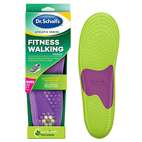 Dr. Scholl's FITNESS WALKING Insoles/Reduce Stress and Strain on your Lower Body while you Walk and Reduce Muscle Soreness (for Men's 8-14, also available for Women's 6-10) 1 Pair
