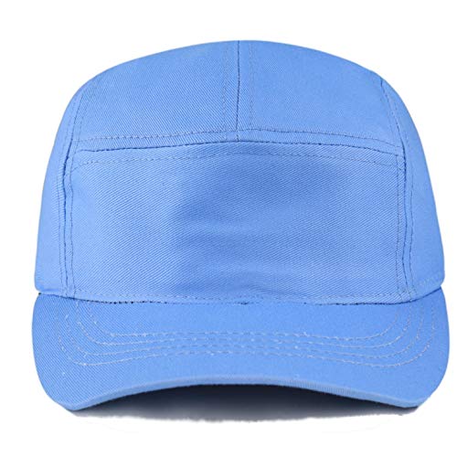 The Hat Depot Exclusive Made in USA Cotton 5 Panel Unstructured Outdoor Cap (Sky)