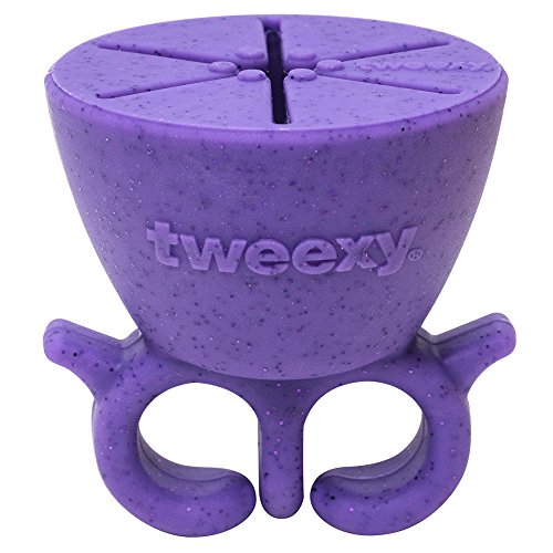 tweexy Wearable Nail Polish Holder Ring - Nail Polish Bottle Holder for Easy Application | Perfect for Fingernail Painting, Manicure & Pedicure | Nail Polish Accessories (Purple Crush)