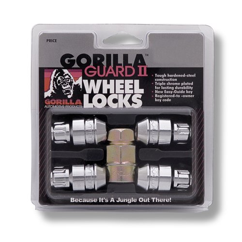 Gorilla Automotive 61681N Chrome Acorn Gorilla Guard II Wheel Locks - Set of 4 (1/2' Thread Size)