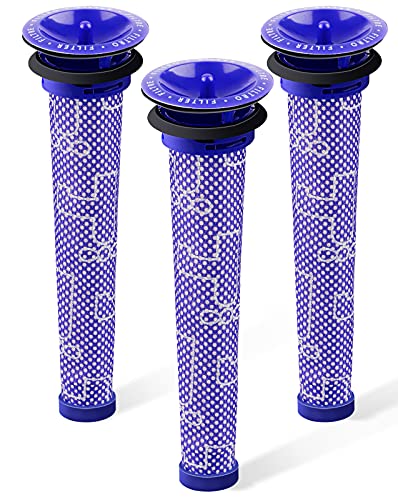 3Pack Replacement Pre Filters for Dyson - Vacuum Filter Compatible Dyson V6 V7 V8 DC59 DC58 Replaces Part 965661 01 (3 Pack)