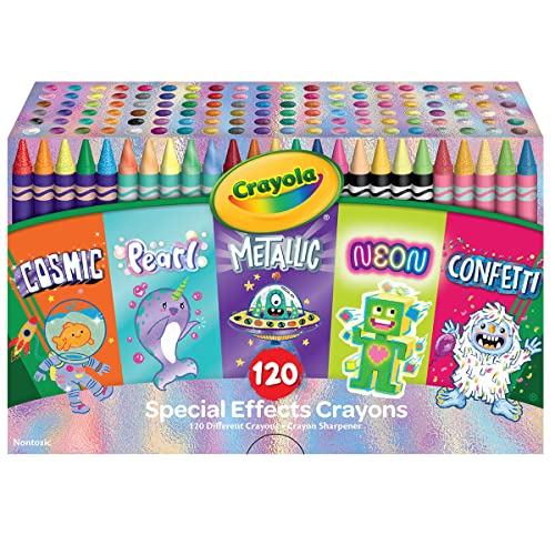 Crayola Crayons In Specialty Colors (120Ct), Kids Coloring Set, Gifts For Boys & Girls [Amazon Exclusive]