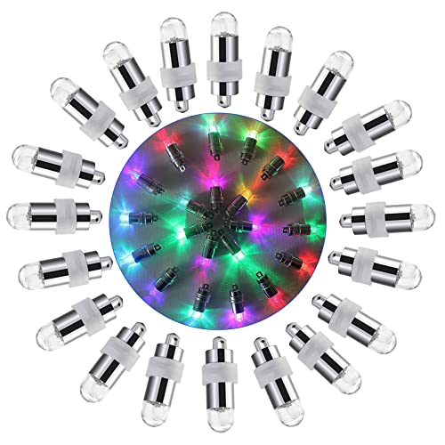 HOSL Mini Led Balloon Lights 60PCS Small Lantern Lights for Balloons, Paper Lanterns, Craft, Halloween, Wedding, Party Decorations String Lights Battery Operated (Multicolor, Blinking)