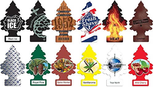 Little Trees Home and Car Air Fresheners 12 Pack Most Popular Masculine Scents