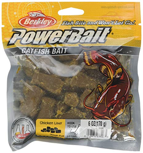 Berkley PowerBait Catfish Bait Chunks , Chicken Liver 6 Ounce (Pack of 1)