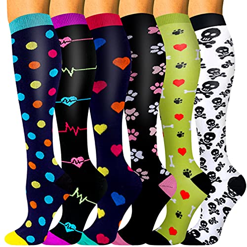 HLTPRO Compression Socks for Women & Men -20-30 mmHg Compression Stockings for Medical, Nurse, Running