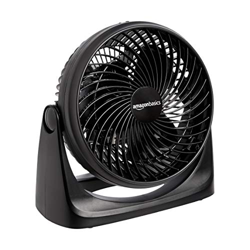 Amazon Basics 3 Speed Small Room Air Circulator Fan, 7-Inch, Black