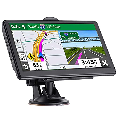 GPS Navigation for Car, Latest 2022 Map 7 inch Touch Screen Car GPS 256-8GB, Voice Turn Direction Guidance, Support Speed and Red Light Warning, Pre-Installed North America Lifetime map Free Update……