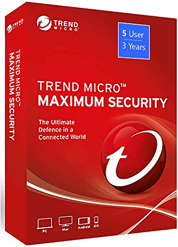 Trend Micro Maximum Security - Global Version (Windows/Mac/Android/iOS) - 5 User 3 Year (Email Delivery in 24 Hours - No CD)
