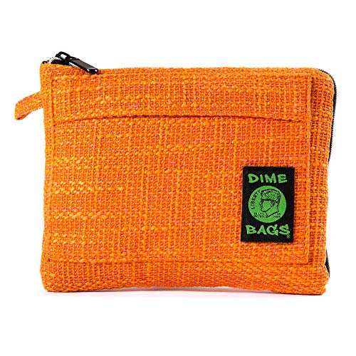 DIME BAGS Padded Pouch with Soft Padded Interior | Protective Pouch for Glass with Removable Poly Bag (10 Inch, Orange)