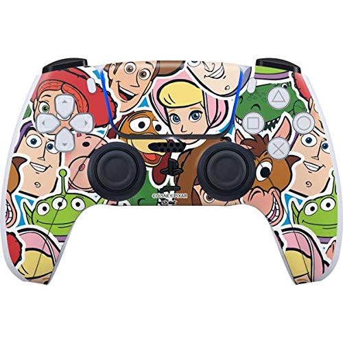 Skinit Decal Gaming Skin Compatible with PS5 and Compatible with PS5 Digital Edition DualSense Controller - Officially Licensed Disney Toy Story Outline Design