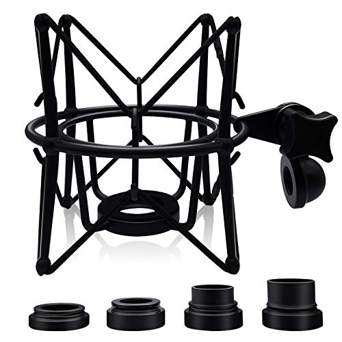 Boseen Microphone Shock Mount Mic Holder - Anti Vibration Spider Shockmount Compatible with Many Condenser Mics Like AT2020 MXL 770 MXL 990 Samson G Track Pro Rode Procaster NT1-A Neumann U87 etc.