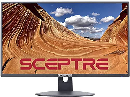 Sceptre 24' Professional Thin 75Hz 1080p LED Monitor 2x HDMI VGA Build-in Speakers, Machine Black (E248W-19203R Series)