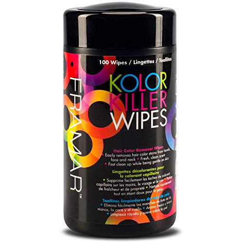 FRAMAR Kolor Killer Wipes – Hair Dye Remover, Hair Color Remover – Wipes Dispenser of 100