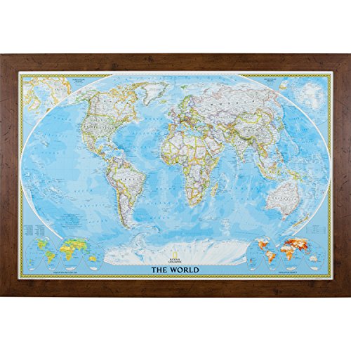 Craig Frames Wayfarer, Classic World Push Pin Travel Map