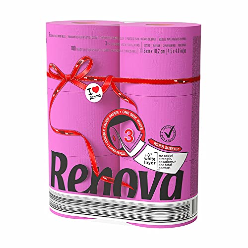 Renova Red Label Maxi Toilet Paper, Fucsia