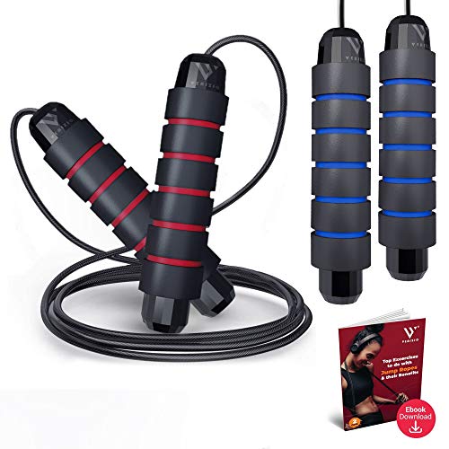 VENIZIO 2 pack 10ft Jump Rope Adult – Exercise Jumprope For Women – Workout Jump Ropes for Fitness Men – Jump Rope For Women – Skipping Rope For Exercise – Jumping Rope – cuerda para saltar ejercicio