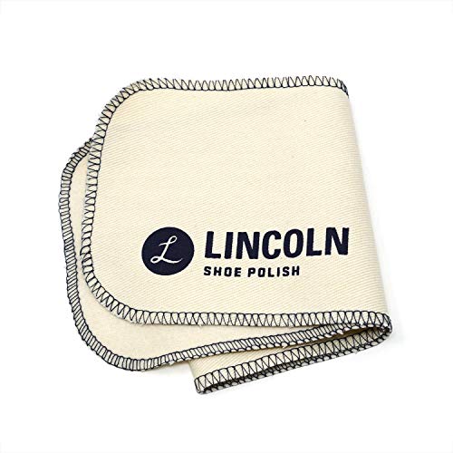 Lincoln Shoe Polish Professional Shine & Buff Cloth | Premium Cotton Flannel Buffing “Snap Cloth” for a Classic High Gloss Shine (set of three 5” x 20” cloths)