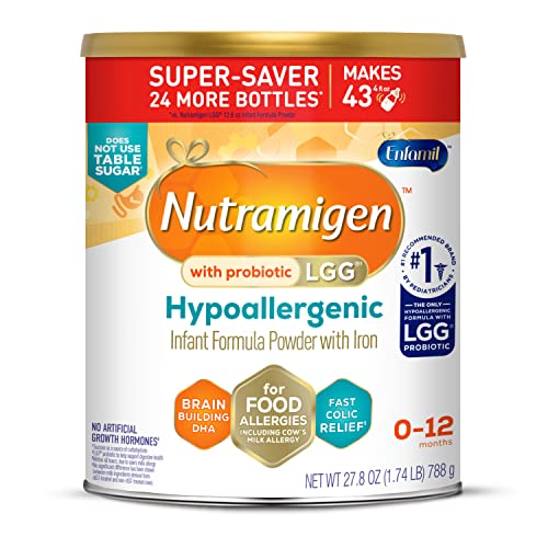 Enfamil Nutramigen Infant Formula, Hypoallergenic and Lactose Free Formula with Enflora LGG, Fast Relief from Severe Crying and Colic, Powder Can, 27.8 Oz