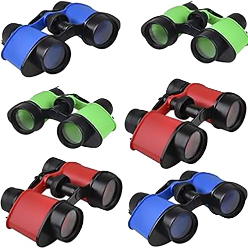 Learning Toy Binoculars Primary Science Exploration Play, Hunting, Hiking, Animal Bird Watching, 3.5' x 5' Inches (6-Pack)