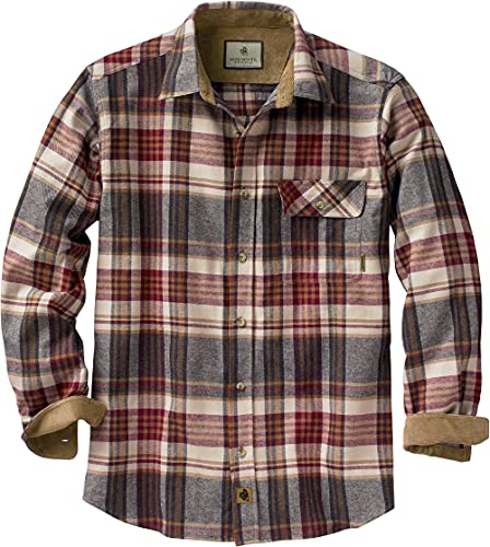 Legendary Whitetails Men's Buck Camp Flannel Shirt, Cedarwood Plaid, Large