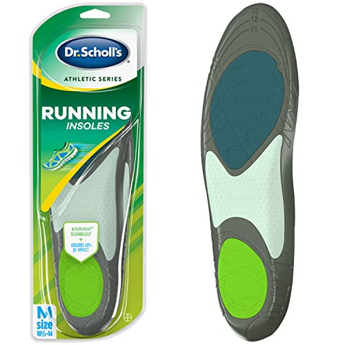 Dr. Scholl’s Running Insoles // Reduce Shock and Prevent Common Running Injuries: Runner's Knee, Plantar Fasciitis and Shin Splints, Men's 10.5-14