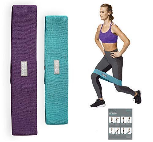 Gaiam Restore Booty Bands Resistance Loops Hip Band Circle, Set of 2 Elastic Glute Bands for Women & Men in Progressive Resistance for Legs, Butt, Thigh, Squats, Ankle, Exercise Guide Included