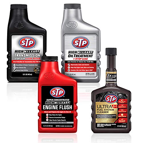 Fuel System Cleaner Kit by STP, Includes Motor Oil Treatment, Engine Flush, Transmission Stop Slip and Fuel System Cleaner