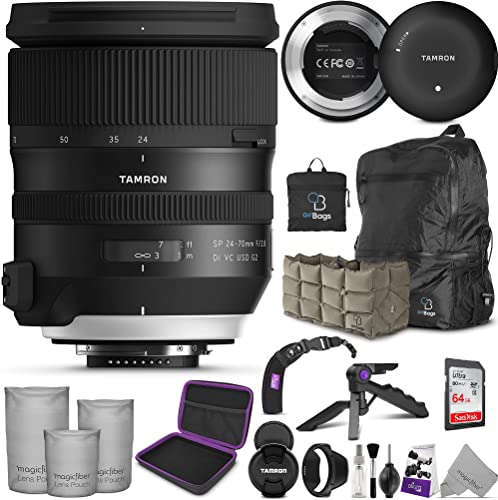 Tamron SP 24-70mm f/2.8 Di VC USD G2 Lens for Nikon F + Tamron Tap-in Console with Altura Photo Advanced Accessory and Travel Bundle