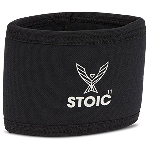 Stoic 7MM Compression Sleeve Cuff (Heavy Neoprene Construction) for arm, Elbow, Lower Leg Compression and Warmth While Weight Lifting, Powerlifting, Bench Pressing (9 Inch, Black)