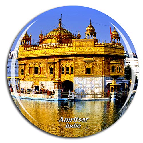Weekino India Golden Temple Amritsar Fridge Magnet 3D Crystal Glass Tourist City Travel Souvenir Collection Gift Strong Refrigerator Sticker