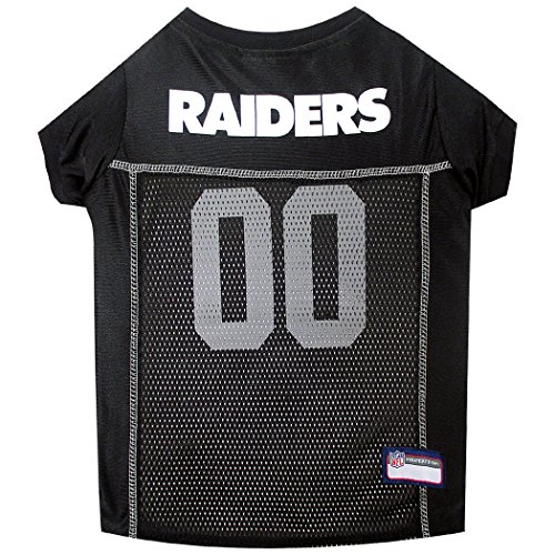 NFL Las Vegas Raiders Dog Jersey, Size: Medium. Best Football Jersey Costume for Dogs & Cats. Licensed Jersey Shirt.