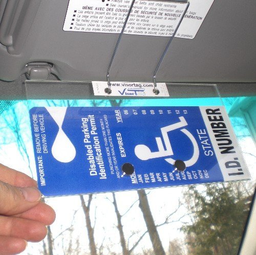 VisorTag Horizontal by JL Safety -Handicapped Placard Cover and Holder. Easily Display & Swing Away Your Disabled Parking Placard. Best Handicap Parking Tag Holder Available. Patented & Made in USA