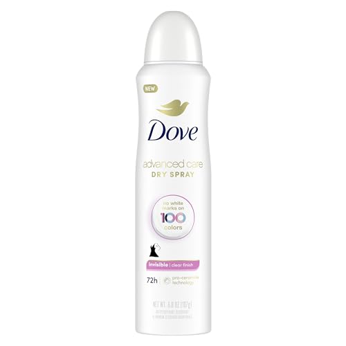 Dove Advanced Care Antiperspirant Deodorant Spray Clear Finish Invisible antiperspirant deodorant tested on 100 colors 72-hour odor and sweat protection with Pro-Ceramide technology 3.8 oz