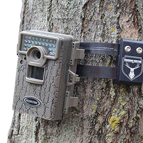 Trail Camera Lock by Guardian - Game Cam Tree Mount Holder Accessory and Heavy Duty Metal Security Locking Strap to Replace Lockbox and Reduce Theft (48 inch) (Maxx (Block 2X Bigger))