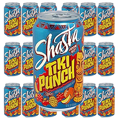 Shasta Tiki Punch 12 fl oz, 18 cans, total 216 fl oz