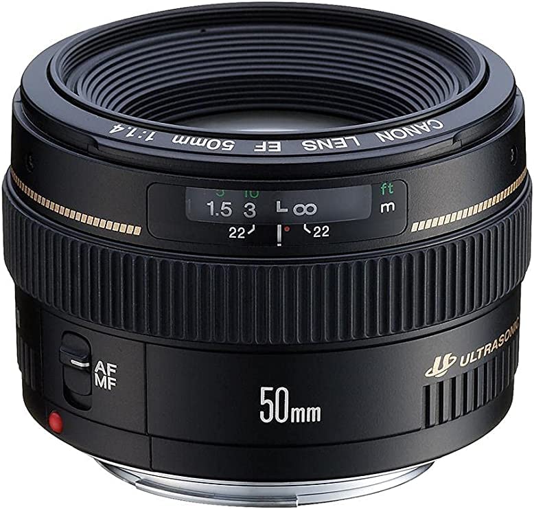 Canon EF 50mm f/1.4 USM Standard and Medium Telephoto Lens for Canon SLR Cameras, Fixed