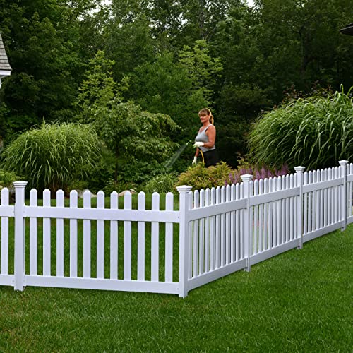 Zippity Outdoor Products ZP19002 No Dig Fence Newport, 36'H x 72'W, White
